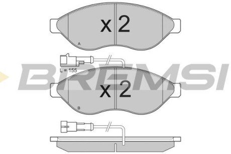 Гальмівні колодки пер. Jumper/Ducato/Boxer 06- (1.1-1.5t) BREMSI BP3285