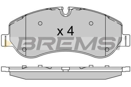 Гальмівні колодки пер. Transit (V348) 12- (RWD) BREMSI BP3525