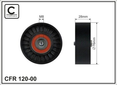 Ролік натягу 76x17x28 Audi A4/A6 1.6/1.8T/2 CAFFARO 12000