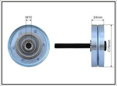 Ролик 76x10x24 CAFFARO 25253