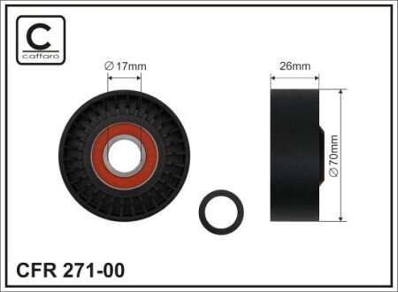 Ролик натяжного механизма 271-00 CAFFARO 27100