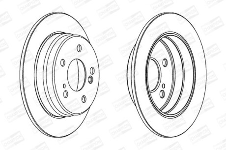 Диск гальмівний задній (кратно 2) MB (W201, W124) CHAMPION 561333CH