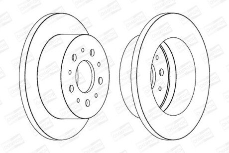 Диск гальмівний задній (кратно 2) Citroen Jumper (06-)/Fiat Ducato (06-)/Peugeot Boxer (05-) CHAMPION 562526CH