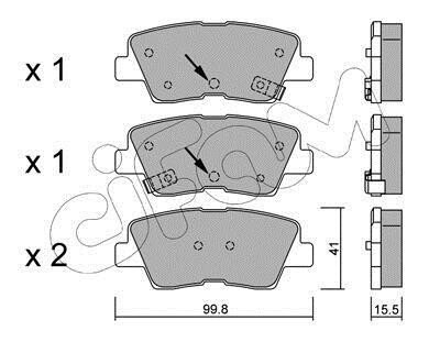 Гальмівні колодки зад. Hyundai i30/i40 11-/Kia Cee\&#039;d 12- (akebono) CIFAM 822-886-1 (фото 1)