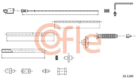 Трос акселератора COF COFLE 10.1180