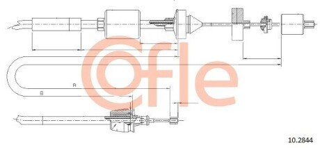 Трос зчеплення COF COFLE 10.2844