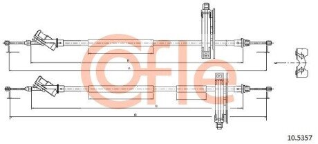 Трос ручника COF COFLE 10.5357