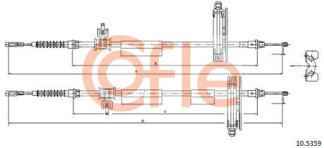 Трос ручника COF COFLE 10.5359