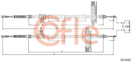 Трос ручника COF COFLE 10.5362