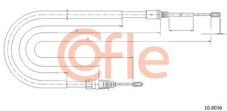 Трос ручника COF COFLE 10.6036