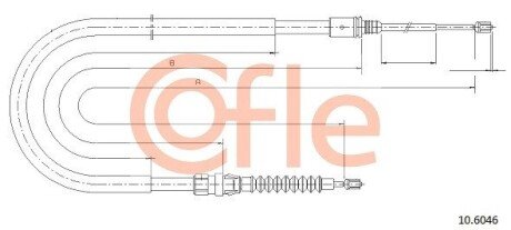 Трос ручника COF COFLE 10.6046 (фото 1)