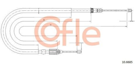 Трос ручника COF COFLE 10.6685