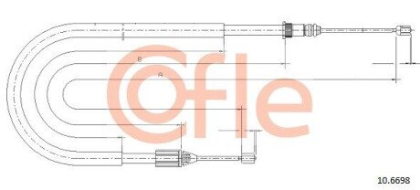 Трос ручника COF COFLE 10.6698