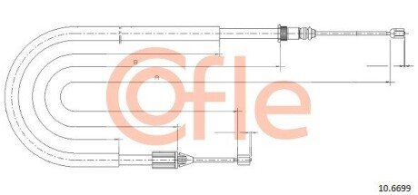 Трос ручника COF COFLE 10.6699