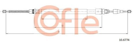 Трос ручника COF COFLE 10.6774