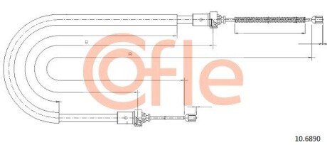 Трос ручника COF COFLE 10.6890