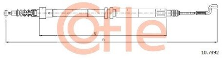 Трос ручника COF 10.7392 COFLE 107392