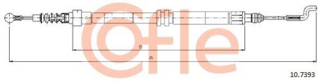 Трос ручного гальма зад. COFLE 107393