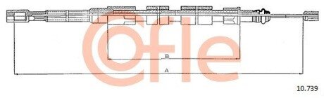 Трос ручника COF 10.739 COFLE 10739