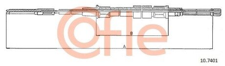 Трос ручника COFLE 10.7401