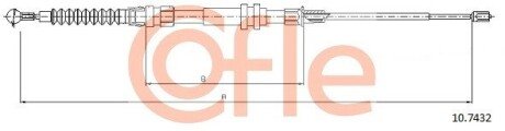 Трос ручника COF 10.7432 COFLE 107432