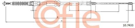 Трос ручника COF 10.7433 COFLE 107433