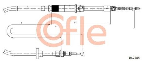 Трос ручника COF COFLE 10.7484