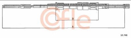 Трос ручника COF COFLE 10.748