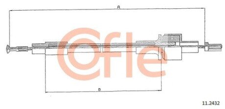 Трос зчеплення COF COFLE 11.2432