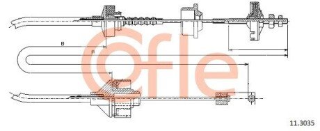 Трос зчеплення COF COFLE 11.3035