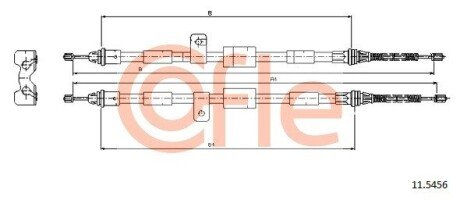 Трос ручника COF COFLE 11.5456