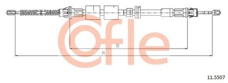 Трос ручника COF COFLE 11.5507