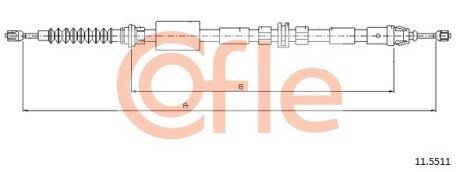 Трос ручника COF COFLE 11.5511