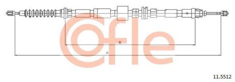 Трос ручника COF COFLE 11.5512