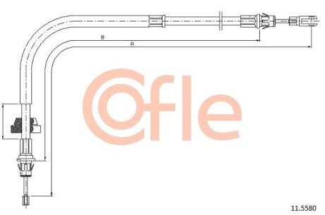 Трос ручника COF COFLE 11.5580