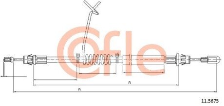 Трос ручника COF COFLE 11.5675