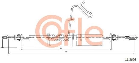 Трос ручника COF COFLE 11.5676