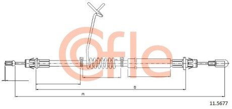 Трос ручника COF COFLE 11.5677