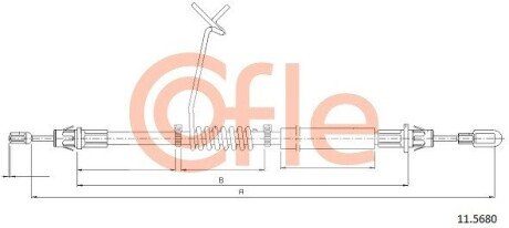 Трос ручника COF COFLE 11.5680