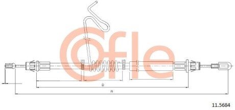 Трос ручника COF COFLE 11.5684 (фото 1)