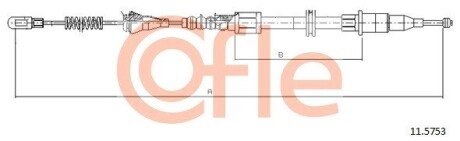 Трос ручника COF COFLE 11.5753 (фото 1)