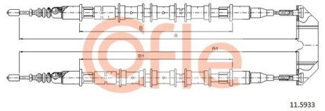 Трос ручника COF COFLE 11.5933