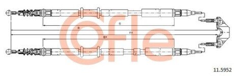 Трос ручника COF COFLE 11.5952