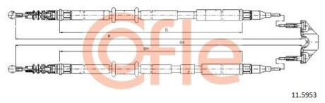 Трос ручника COF COFLE 11.5953