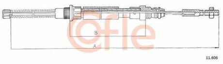 Трос ручника COF COFLE 11.606