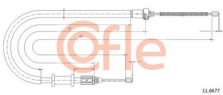 Трос ручника COF COFLE 11.6677 (фото 1)