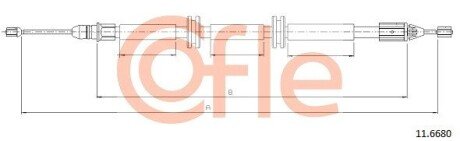 Трос ручника COF COFLE 11.6680