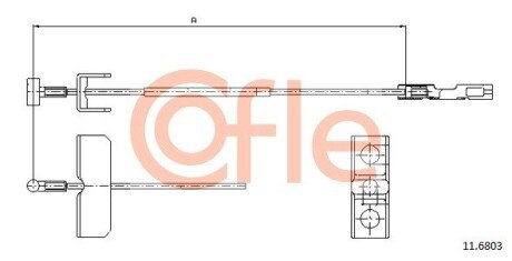 Трос ручника COF COFLE 11.6803