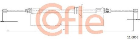 Трос ручника COF COFLE 11.6806