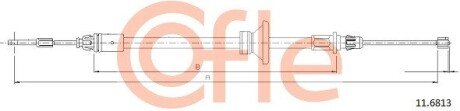 Трос ручника COF COFLE 11.6813